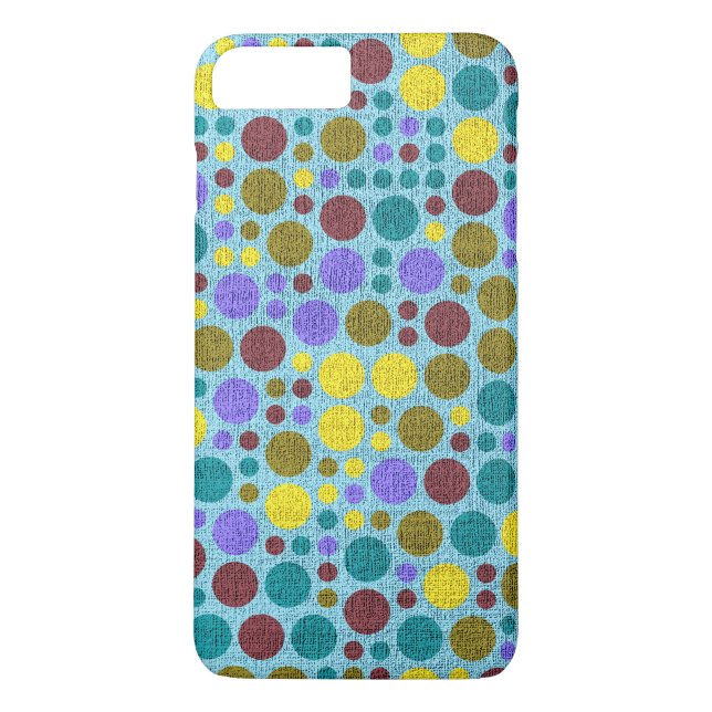 Retro Polka Dot Painted Canvas #5 Case-Mate iPhone Case (Back)