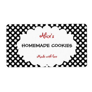 Retro Polka Dot Personalised Homemade Cookies
