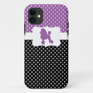 Retro Polka Dot w/Poodle iPhone 11 Case