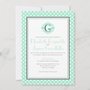 Retro Polka Dot Wedding Invitations