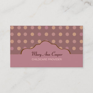 Retro Polkadots Classic Business Card