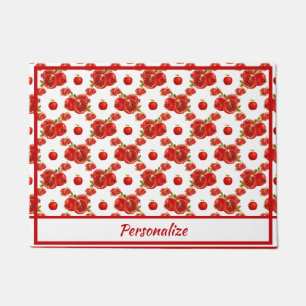Retro Pomegranate Red Fruit Orchard Pattern Doormat