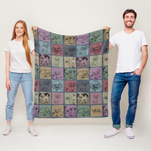 Retro Poodle Blanket Cosy Gift for Dog Lovers