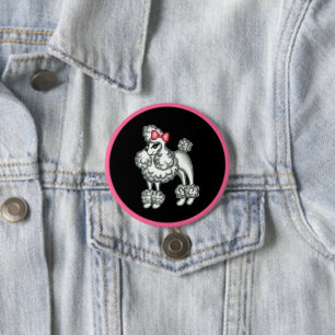 Retro Poodle Button