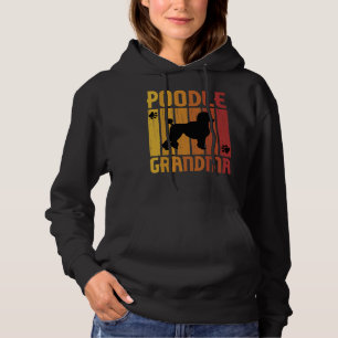 Retro Poodle Grandma Paws Funny Gift Idea For Dog Hoodie