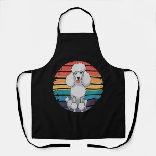 Retro Poodle Lover Dog Gifts for Poodle Owners Men Apron