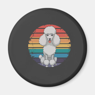 Retro Poodle Lover Dog Gifts for Poodle Owners Men Magnet