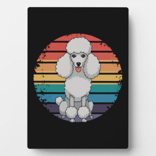 Retro Poodle Lover Dog Gifts for Poodle Owners Men Plaque