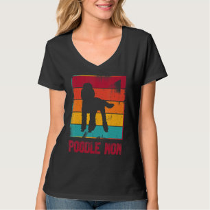 Retro Poodle Mum Owner Mother Pet Mama Dog T-Shirt