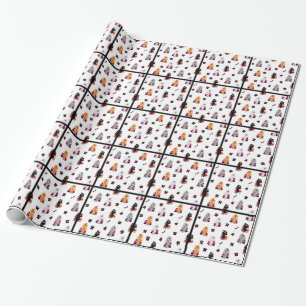 Retro Poodles on Phone Wrapping Paper