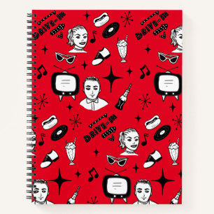 Retro Pop 1950's Style Nostalgic Graphics   Notebook