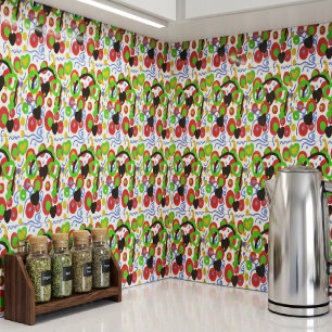 Retro Pop Abstract Doodle Pattern In Vibrant Colou Tile