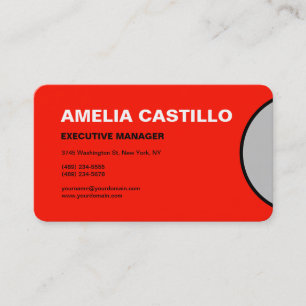 Retro Pop Art 60s 70s Stylish Minimalist Red Business Card