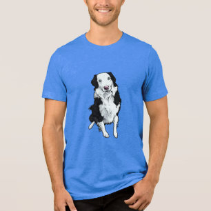 Retro Pop Art Australian Shepherd Dog Graphic Tri-Blend Shirt