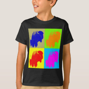 Retro Pop Art Bison Buffalo Artwork T-Shirt