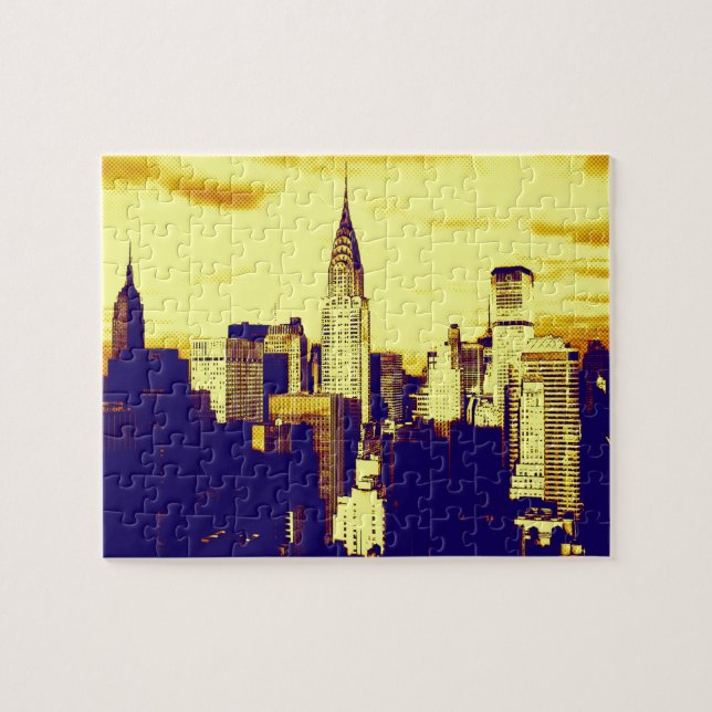 Retro Pop Art Comic New York City Jigsaw Puzzle (Horizontal)