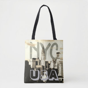 Retro Pop Art Comic New York City NYC USA Tote Bag