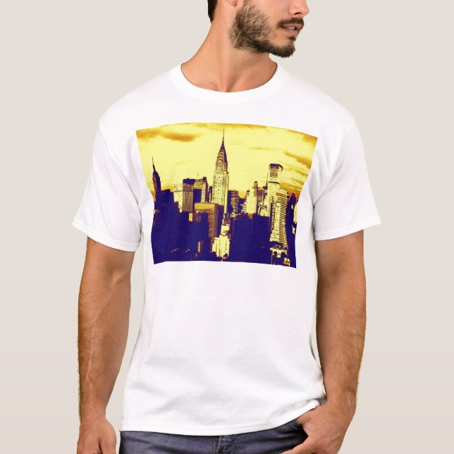 Retro Pop Art Comic New York City T-Shirt (Front)