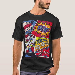 Retro pop art, comic shout pattern. T-Shirt