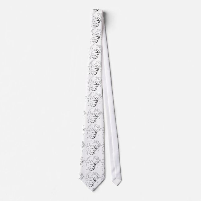 Retro Pop Art Comic Smash Sketch Neck Tie (Front)