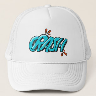 Retro Pop Art CRASH Graffiti Lettering Trucker Hat