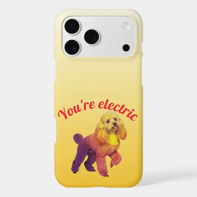 Retro Pop Art Electric Poodle Phone Case (Back)