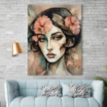 Retro Pop Art Female Illustration Poster<br><div class="desc">Elevate your wall decor with this striking Modern Woman Portrait Wall Art Poster, featuring a bold and artistic interpretation of feminine strength and beauty. This digital illustration showcases a stylish female figure in a retro-inspired pop art aesthetic, blending expressive colours, confident attitude, and nostalgic design elements. Perfect for bedrooms, living...</div>