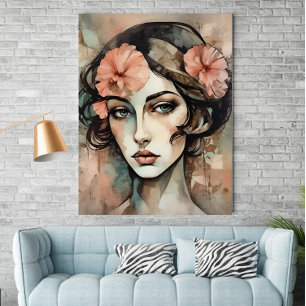 Retro Pop Art Female Illustration Poster