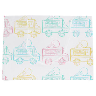 Retro Pop Art Ice Cream Truck Birthday Party Large Gift Bag