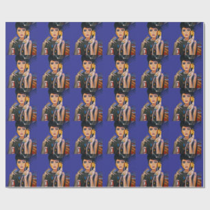 Retro Pop Art Illustration Gift Wrapping Paper