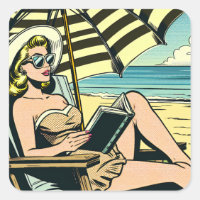 Retro Pop Art Lady Comic Book Style