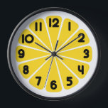 Retro Pop Art Lemon Slice Clock<br><div class="desc">Retro Pop Art Half Lemon Slice Clock</div>