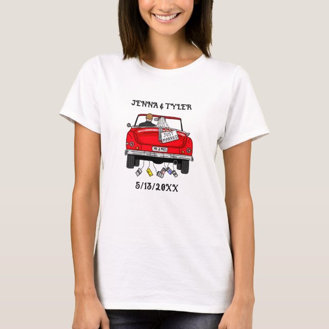  Retro Pop Art Mr & Mrs | Just Got Married   T-Shirt (Front)
