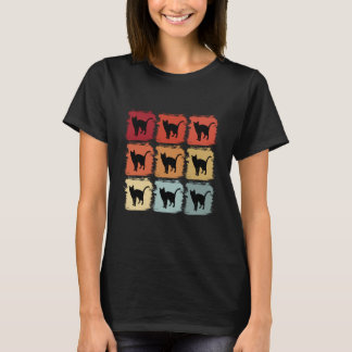 Retro Pop Art Siamese Cat Pet Gift Idea T-Shirt