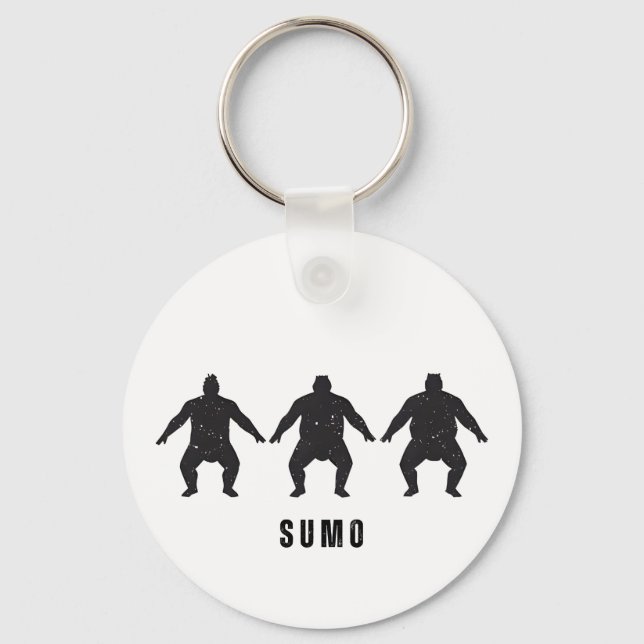 Retro Pop Art ☆ Sumo Key Ring (Front)