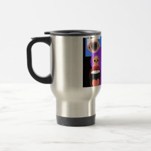 Retro pop art travel mug
