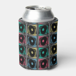 Retro Pop Art Turntables Can Cooler