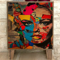 Retro Pop Art Woman Decoupage Tissue Paper