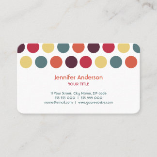 Retro Pop Dots Creative Business Cards