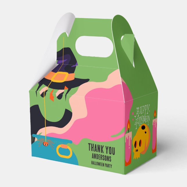 Retro Pop Halloween Vintage Costume Party Favour Box (Front Side)