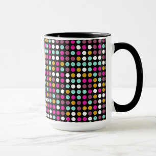 Retro Pop Polka Dot Mosaic Pattern #9 Mug