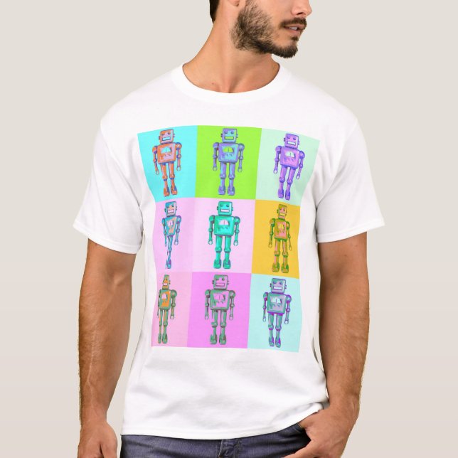 Retro Pop Robot v3 T-Shirt (Front)
