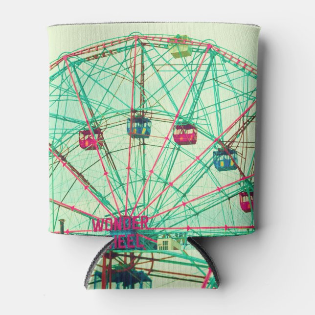 Retro Pop Summer Carnival Can Cooler (Front)