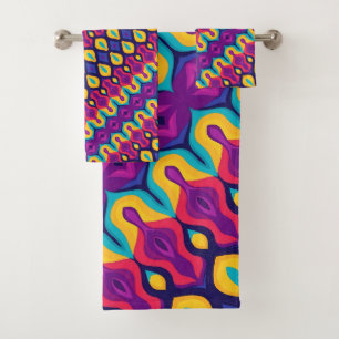 Retro Pop Teardrops Bold Bath Towel Set