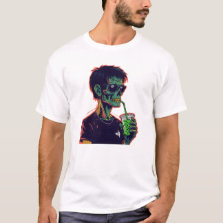 Retro-Pop Zombie Portrait With Sunglasses T-Shirt