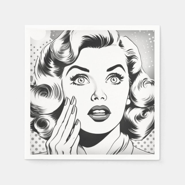 retro popart themed/design napkin (Front)