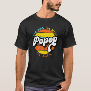 Retro Poppa The Man The Myth The Legend Father's D T-Shirt
