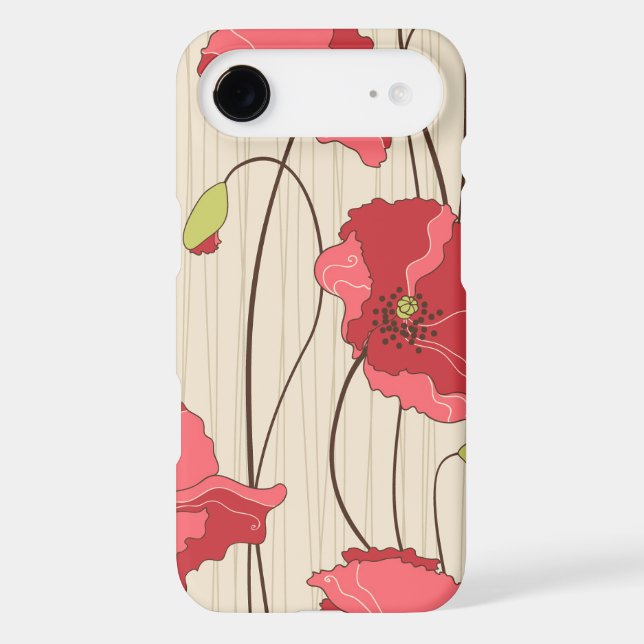 Retro Poppies Pattern Case-Mate Samsung Galaxy Case (Back)