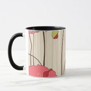 Retro Poppies Pattern Mug