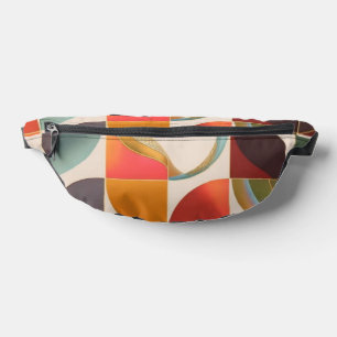 Retro Popular Abstract Squares Collection Bum Bags
